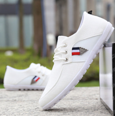 Men'S Soft-Soled Canvas Shoes, Sports And Leisure Old Beijing Cloth Shoes, Peas Shoes - happyshop365247