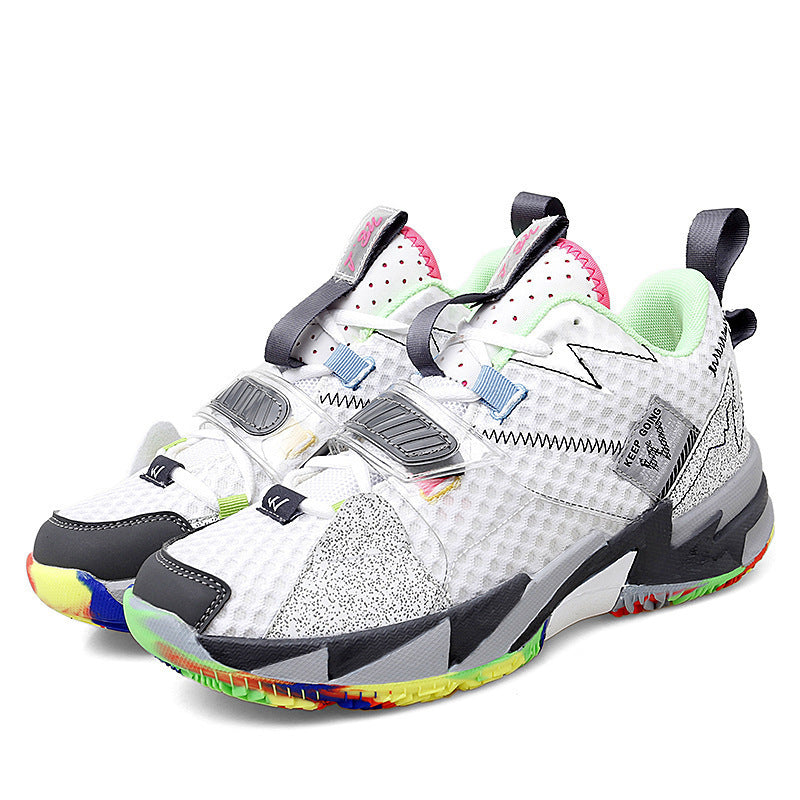 Flying Woven Surface Youth Basketball Shoes High-top Men And Women - happyshop365247