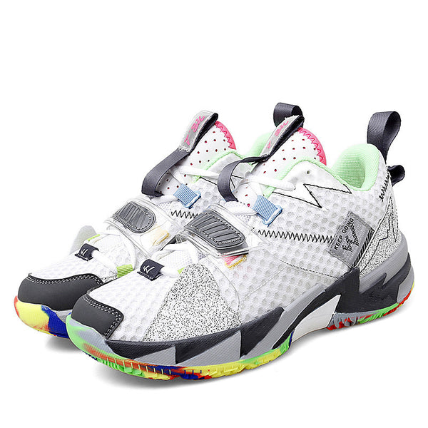 Flying Woven Surface Youth Basketball Shoes High-top Men And Women - happyshop365247