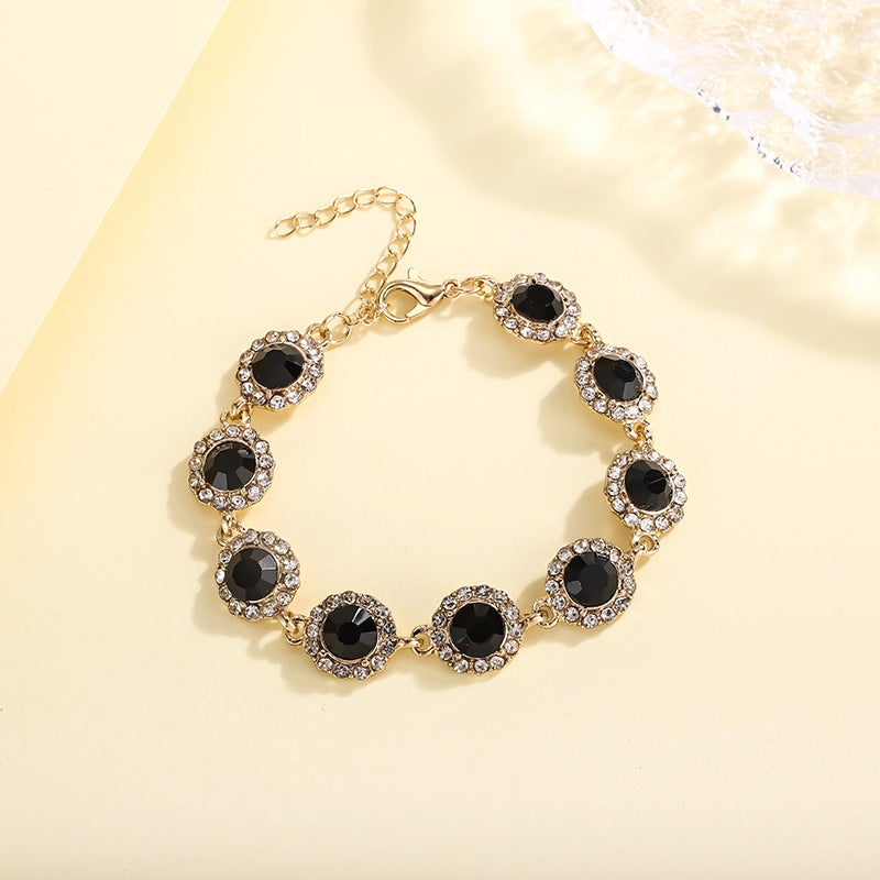 Stylish Zircon-studded Diamond Bracelet For Women