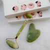 Natural Powder Crystal Jade Roller Beauty Face-lifting Double-head Massager - happyshop365247