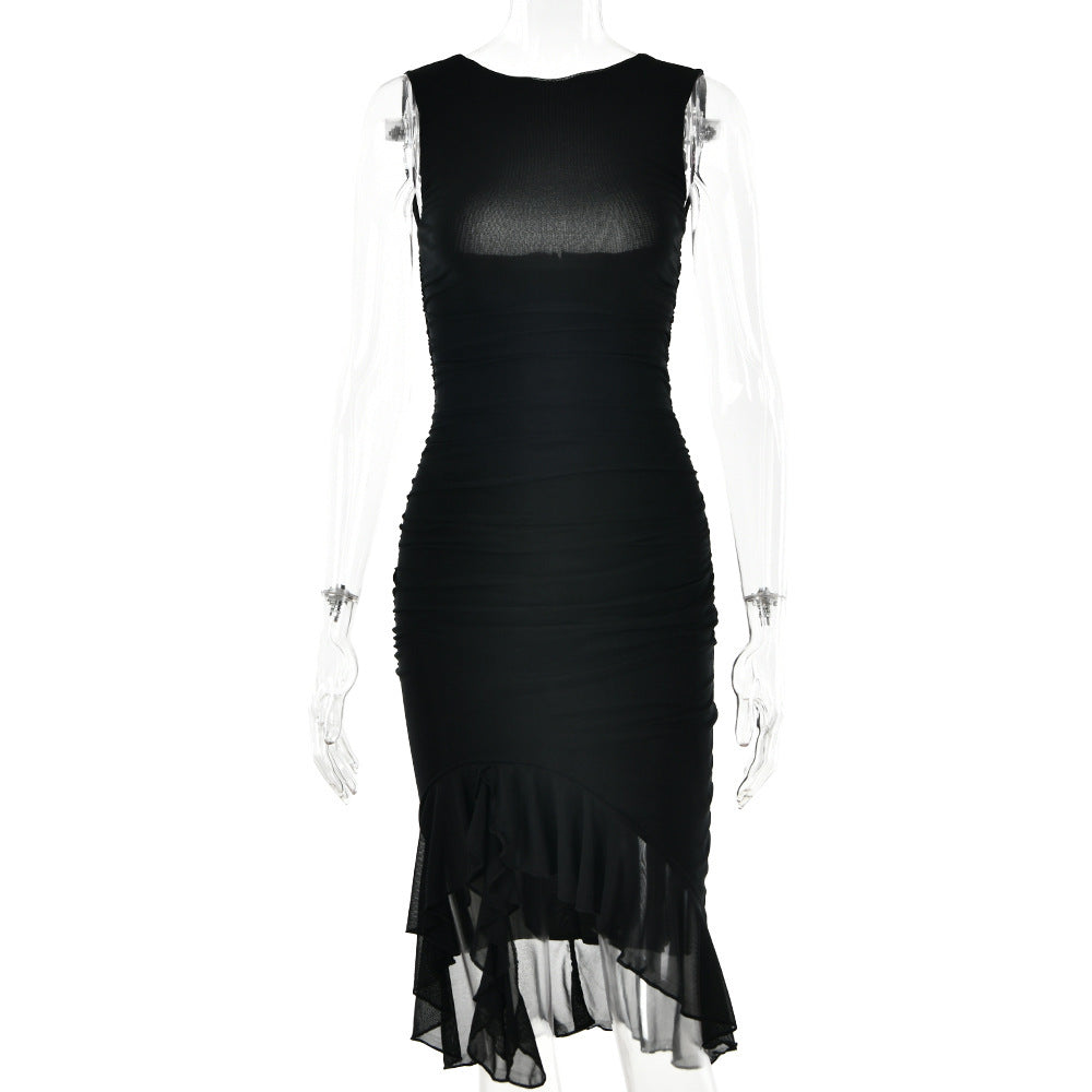 Summer Slim Skinny Sleeveless Dress For Women Fashion Party Club Dresses - happyshop365247