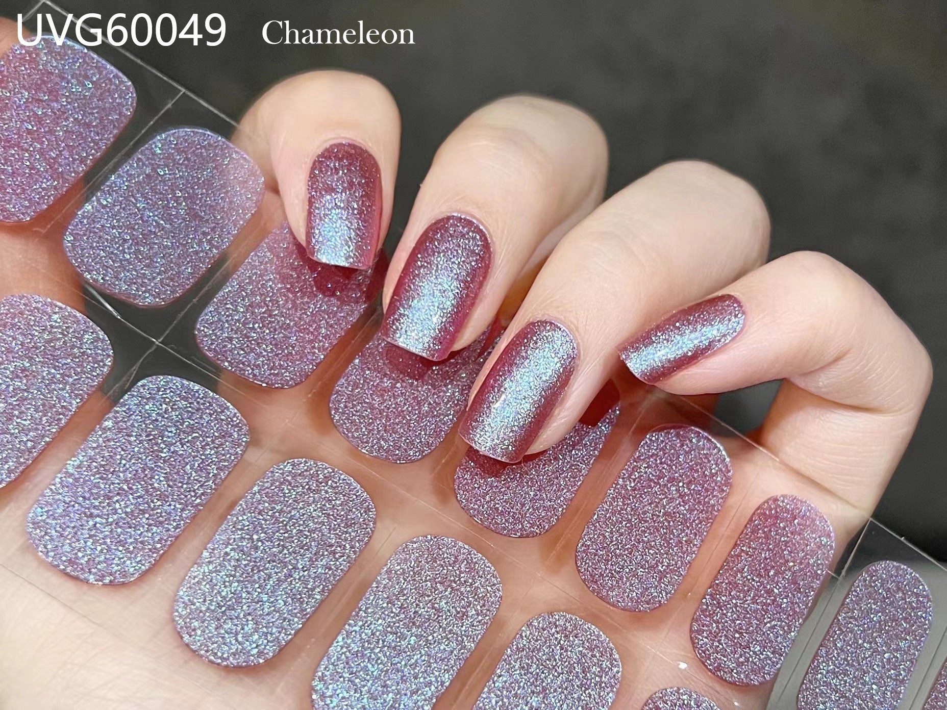 Blush Nail Stickers Uv Semi-baked Gel - happyshop365247