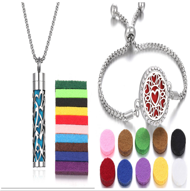 2024 New Kaleidoscope Aromatherapy Bracelet Perfume Essential Oil Diffuser Locket Bracelet Charms Women Aroma Diffuser Jewelry - happyshop365247