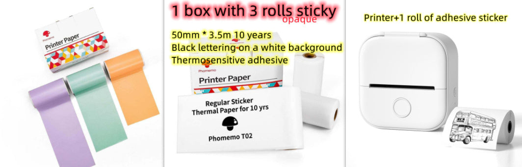 Portable Mini Thermal Label Printer Home Photo Printer Student Wrong Question Printer Bluetooth-compatible Mini Label Printer Price Tag - happyshop365247