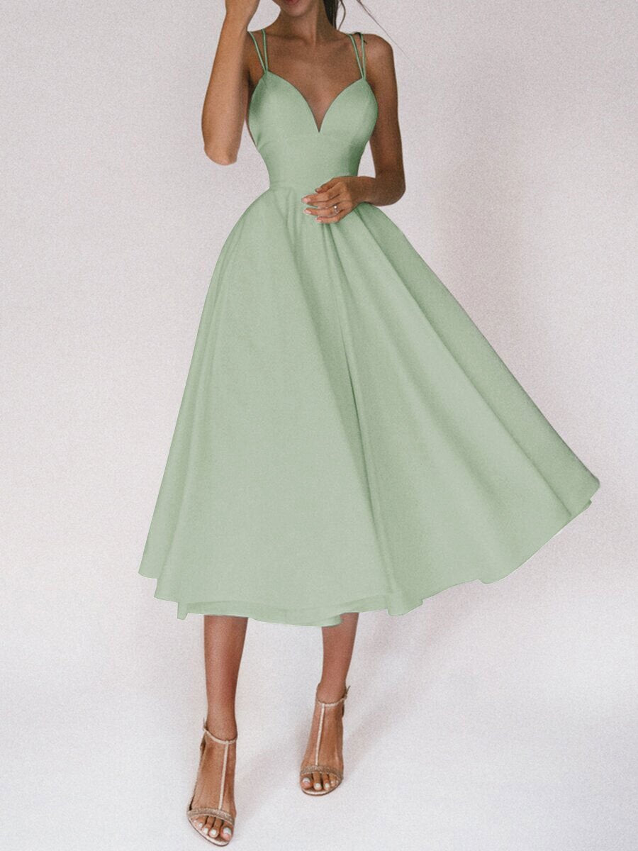 Sexy V-neck Suspender Dress Summer Fashion A-Line Long Dresses For Women - happyshop365247