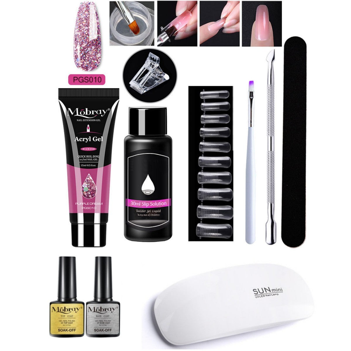 7-Piece Nail Art Crystal Extender Set - happyshop365247