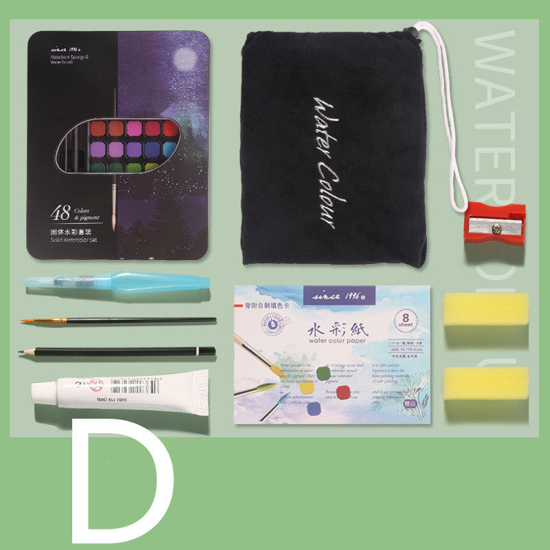 Solid Watercolor Paint Set Sketch Watercolor