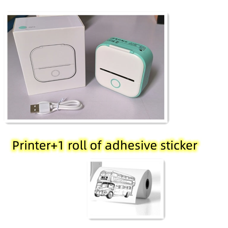 Portable Mini Thermal Label Printer Home Photo Printer Student Wrong Question Printer Bluetooth-compatible Mini Label Printer Price Tag - happyshop365247