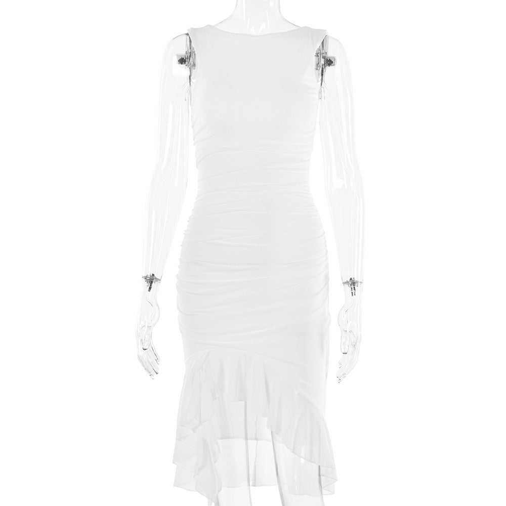 Summer Slim Skinny Sleeveless Dress For Women Fashion Party Club Dresses - happyshop365247