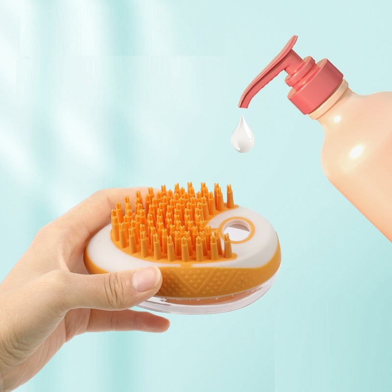 Dog Cat Bath Brush 2-in-1 Pet SPA Massage Comb Soft Silicone Pets Shower Hair Grooming Cmob Dog Cleaning Tool Pet Products - happyshop365247