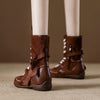 Cowhide version ~ Walking boxing boots, suede slimming Maillard boots, soft-soled mif Martin boots, autumn single boots