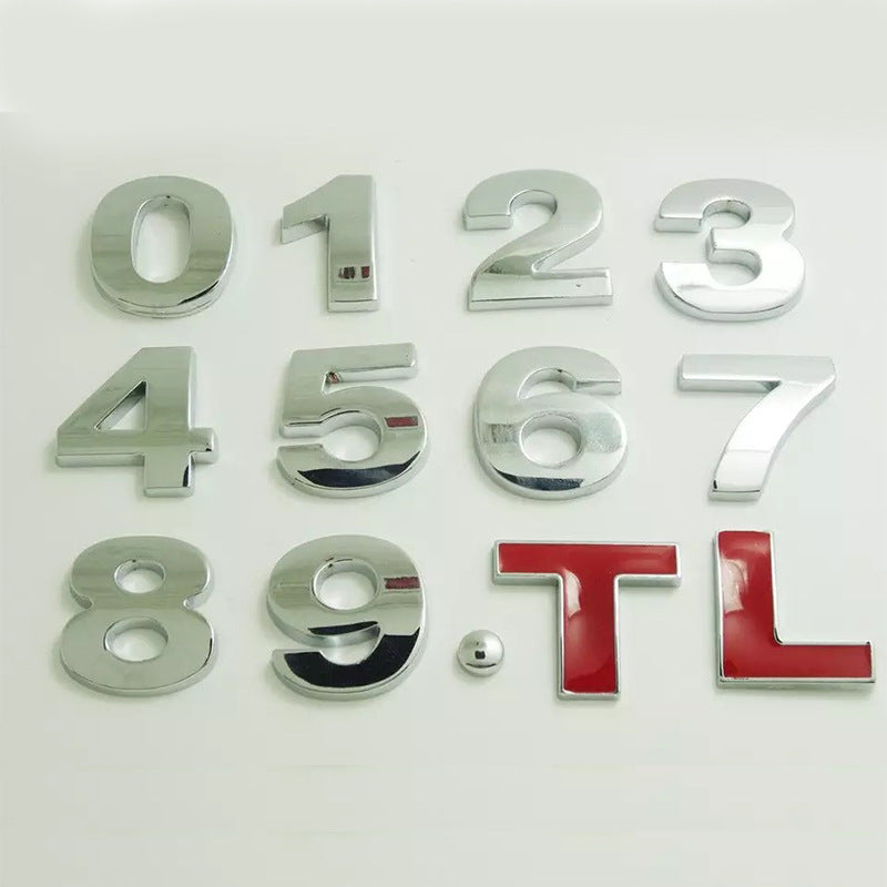 Car 3D Bumper Stickers English Letters