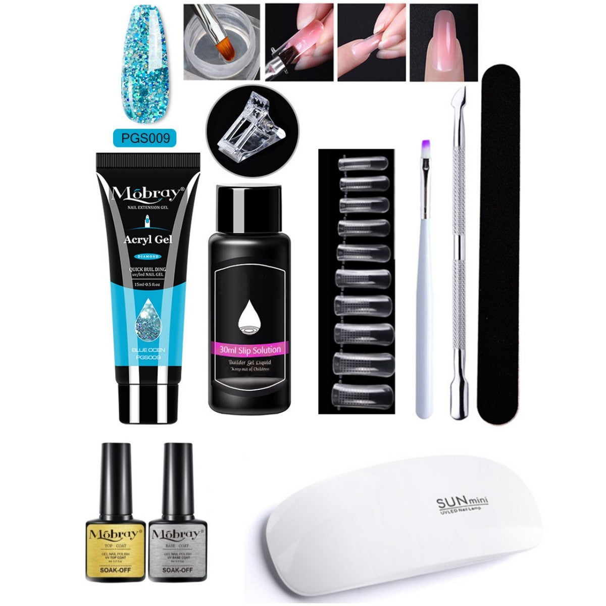 7-Piece Nail Art Crystal Extender Set - happyshop365247