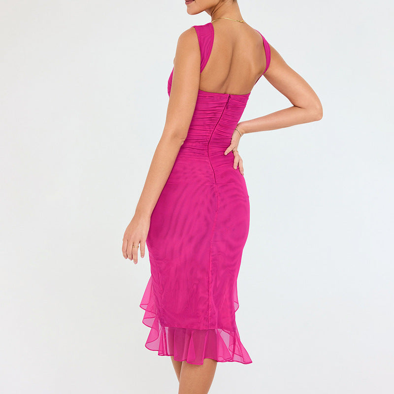 Summer Slim Skinny Sleeveless Dress For Women Fashion Party Club Dresses - happyshop365247