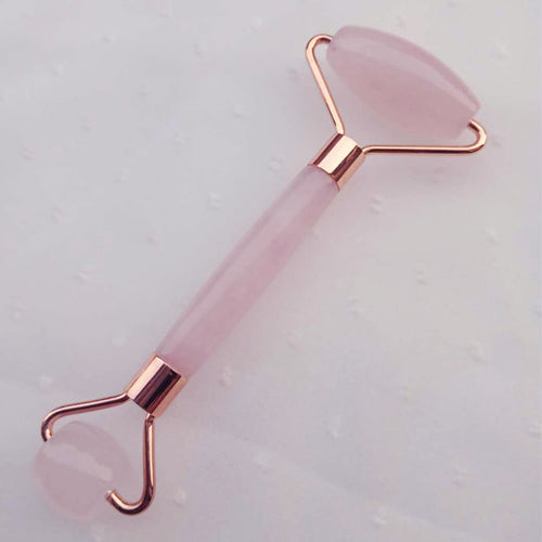 Natural Powder Crystal Jade Roller Beauty Face-lifting Double-head Massager - happyshop365247