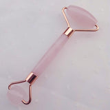 Natural Powder Crystal Jade Roller Beauty Face-lifting Double-head Massager - happyshop365247