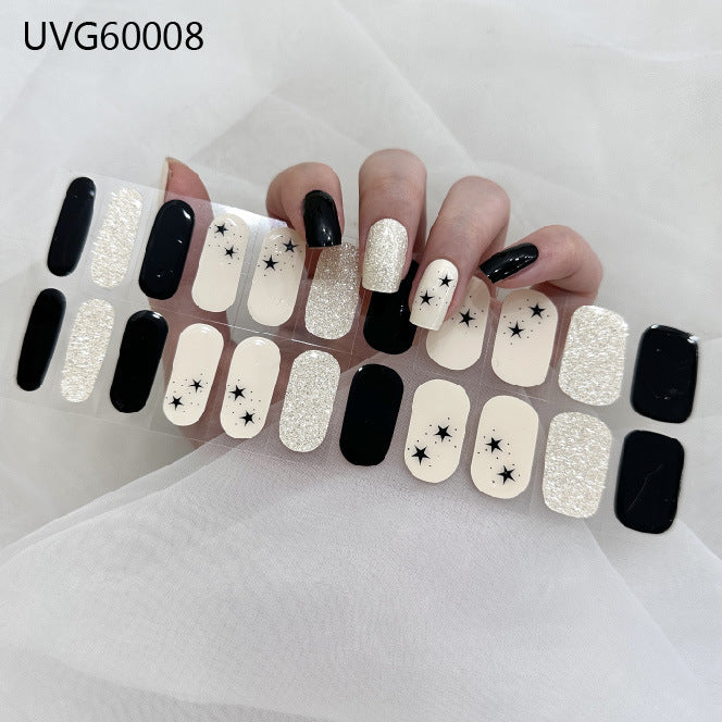 Blush Nail Stickers Uv Semi-baked Gel - happyshop365247