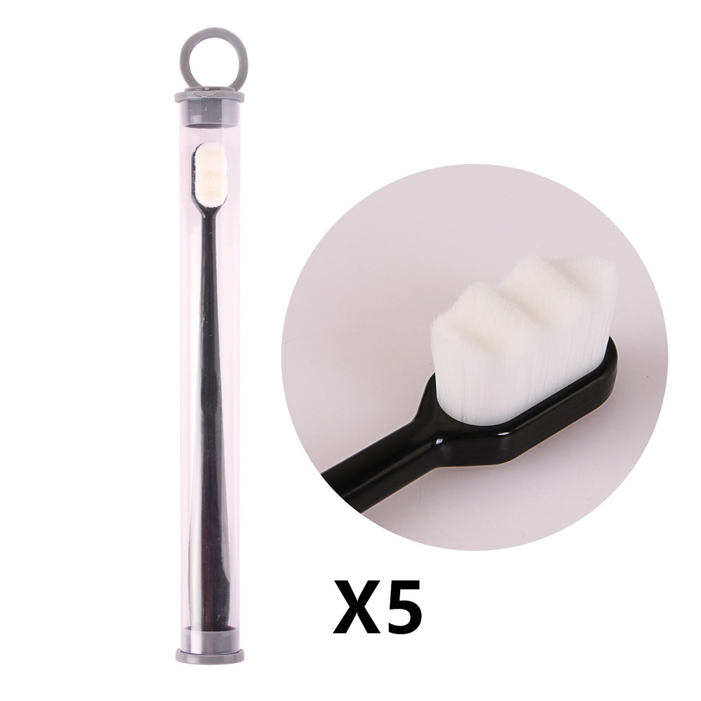 Ultra-fine Toothbrush Super Soft Bristle Deep Cleaning Brush Portable For Oral Care Tools Teeth Care Oral Cleaning Travel - happyshop365247