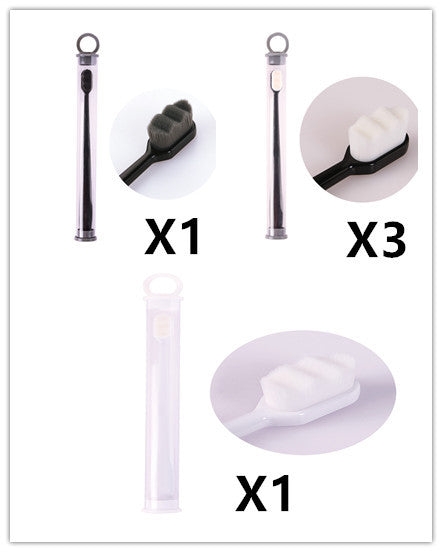 Ultra-fine Toothbrush Super Soft Bristle Deep Cleaning Brush Portable For Oral Care Tools Teeth Care Oral Cleaning Travel - happyshop365247