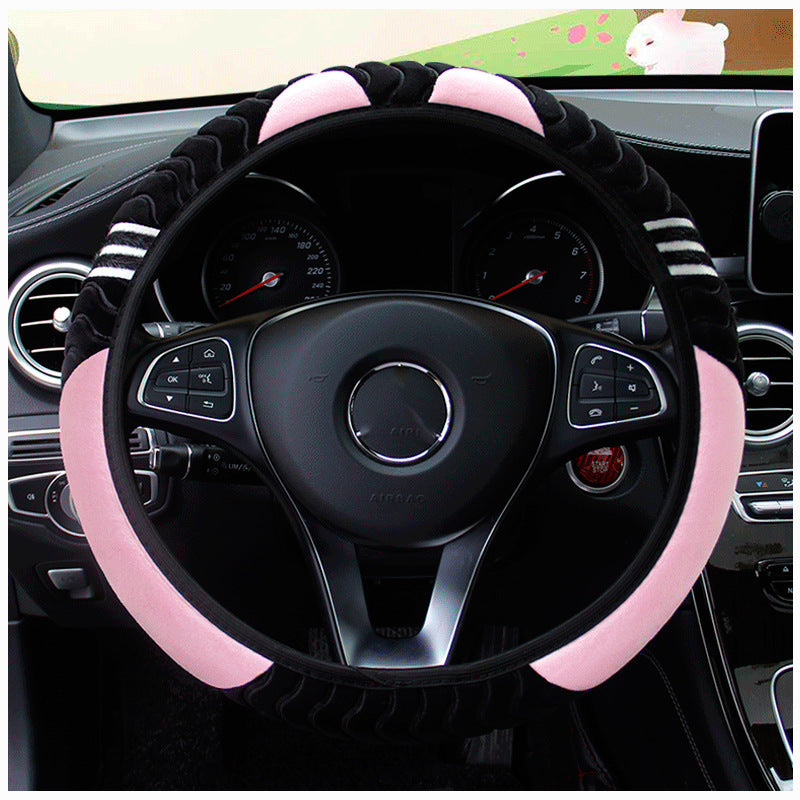 Comfortable Soft Plush Car Ornament Without Inner Ring Steering Wheel Cover
