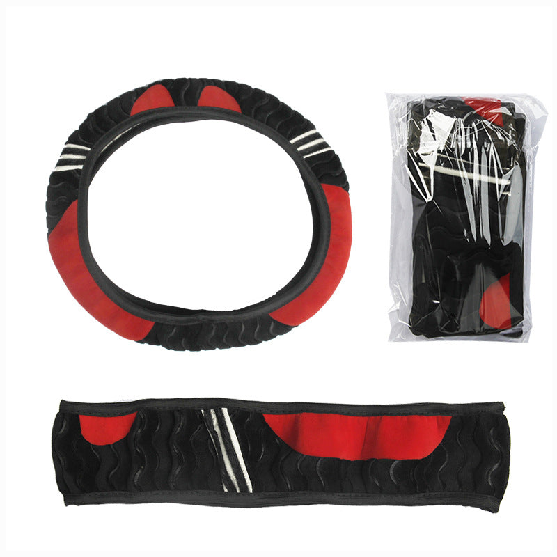 Comfortable Soft Plush Car Ornament Without Inner Ring Steering Wheel Cover