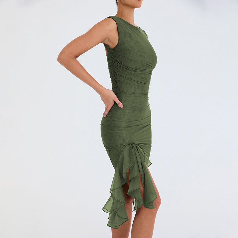 Summer Slim Skinny Sleeveless Dress For Women Fashion Party Club Dresses - happyshop365247