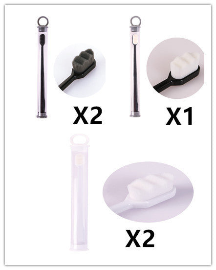 Ultra-fine Toothbrush Super Soft Bristle Deep Cleaning Brush Portable For Oral Care Tools Teeth Care Oral Cleaning Travel - happyshop365247