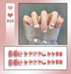 French Worn Removable Nails And Diamonds - happyshop365247