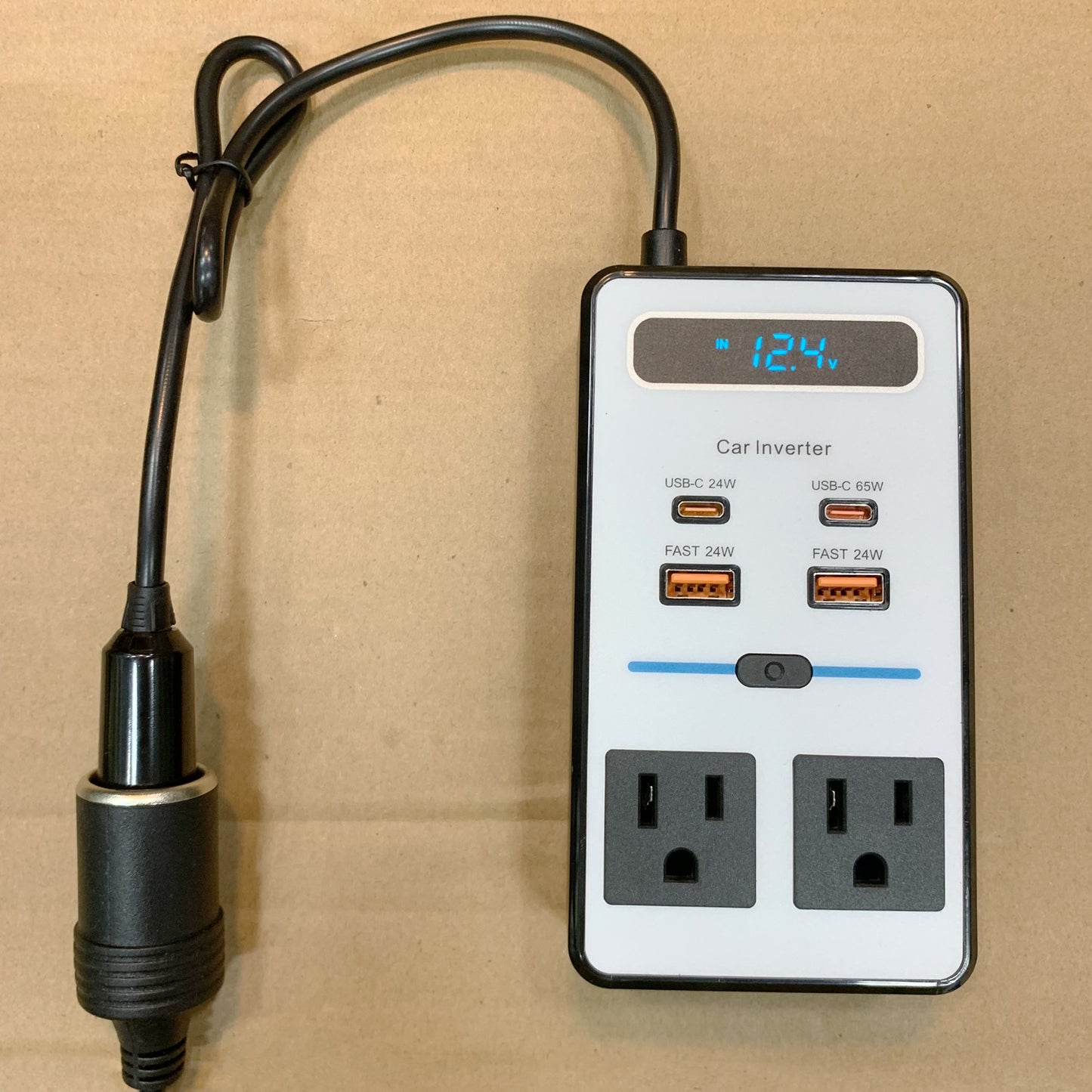 200W Car Inverter DC12V To AC110V Converter QC PD Fast Charge American Standard Socket