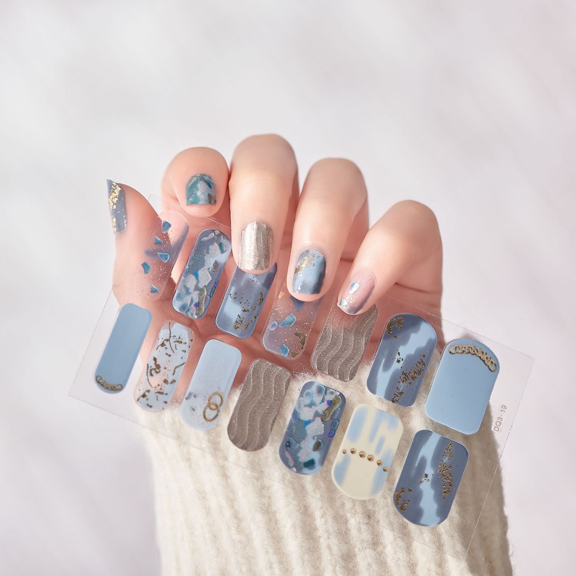 Nail Stickers Factory Direct Sales Bronzing Laser 3d Cross-border High Quality Nails - happyshop365247