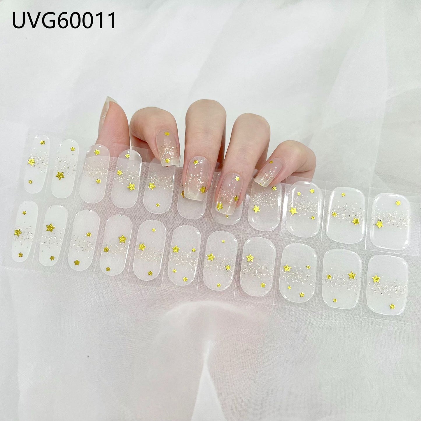 Blush Nail Stickers Uv Semi-baked Gel - happyshop365247