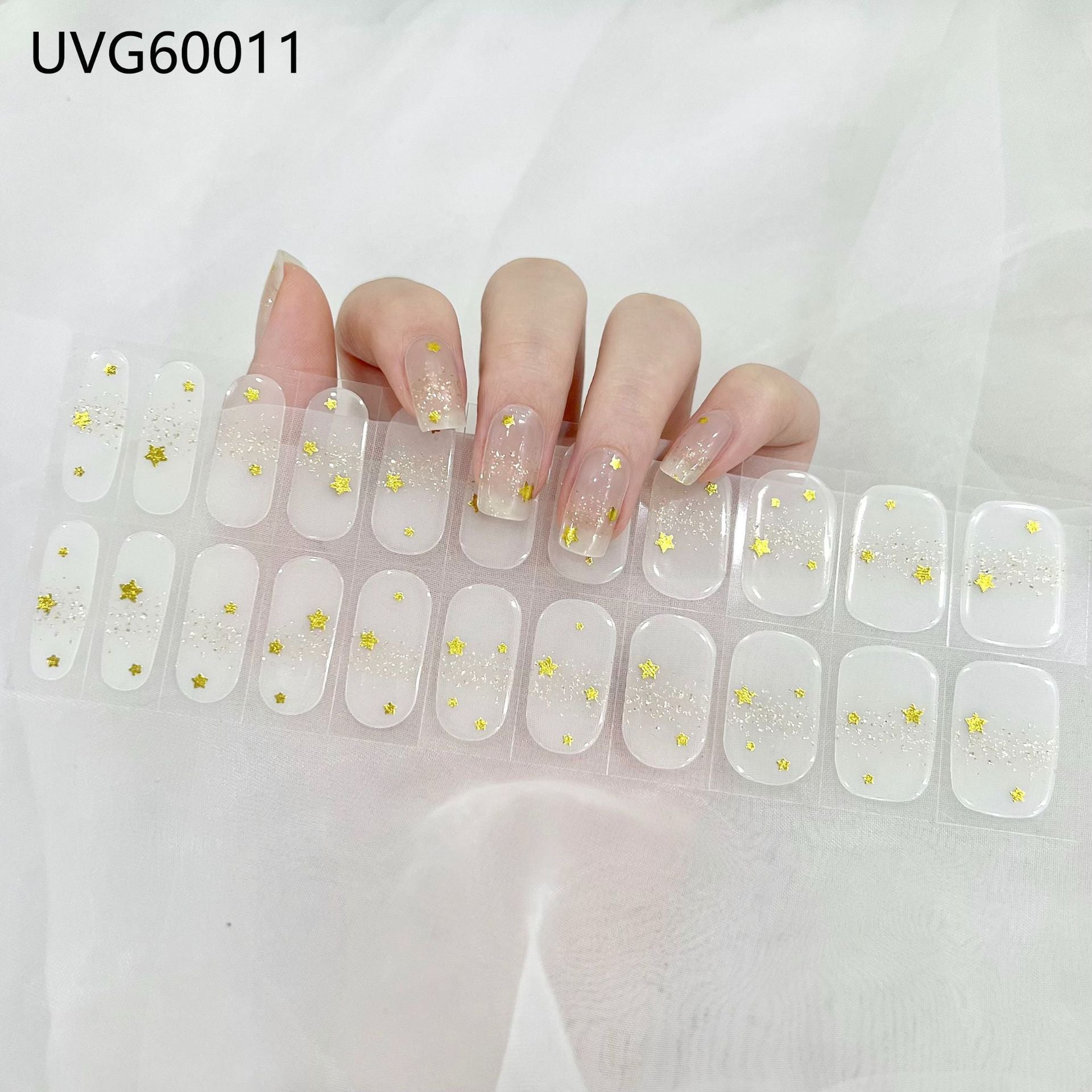 Blush Nail Stickers Uv Semi-baked Gel - happyshop365247