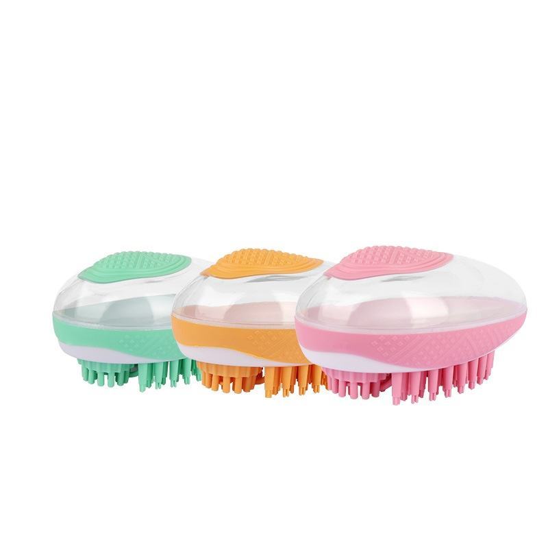 Dog Cat Bath Brush 2-in-1 Pet SPA Massage Comb Soft Silicone Pets Shower Hair Grooming Cmob Dog Cleaning Tool Pet Products - happyshop365247