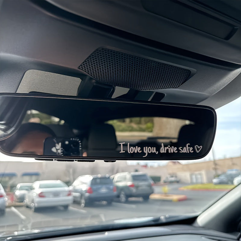 Safe Driving Waterproof Vinyl Bumper Stickers Car Universal Rearview Mirror Decorative Sticker