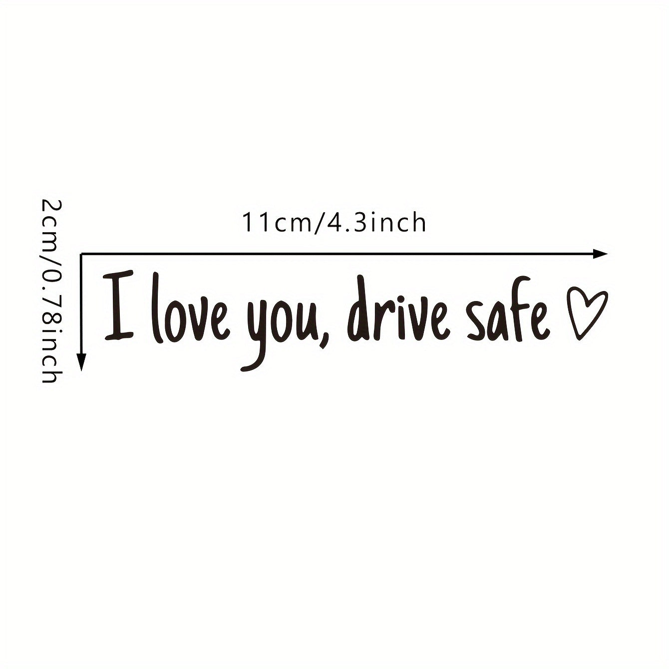 Safe Driving Waterproof Vinyl Bumper Stickers Car Universal Rearview Mirror Decorative Sticker