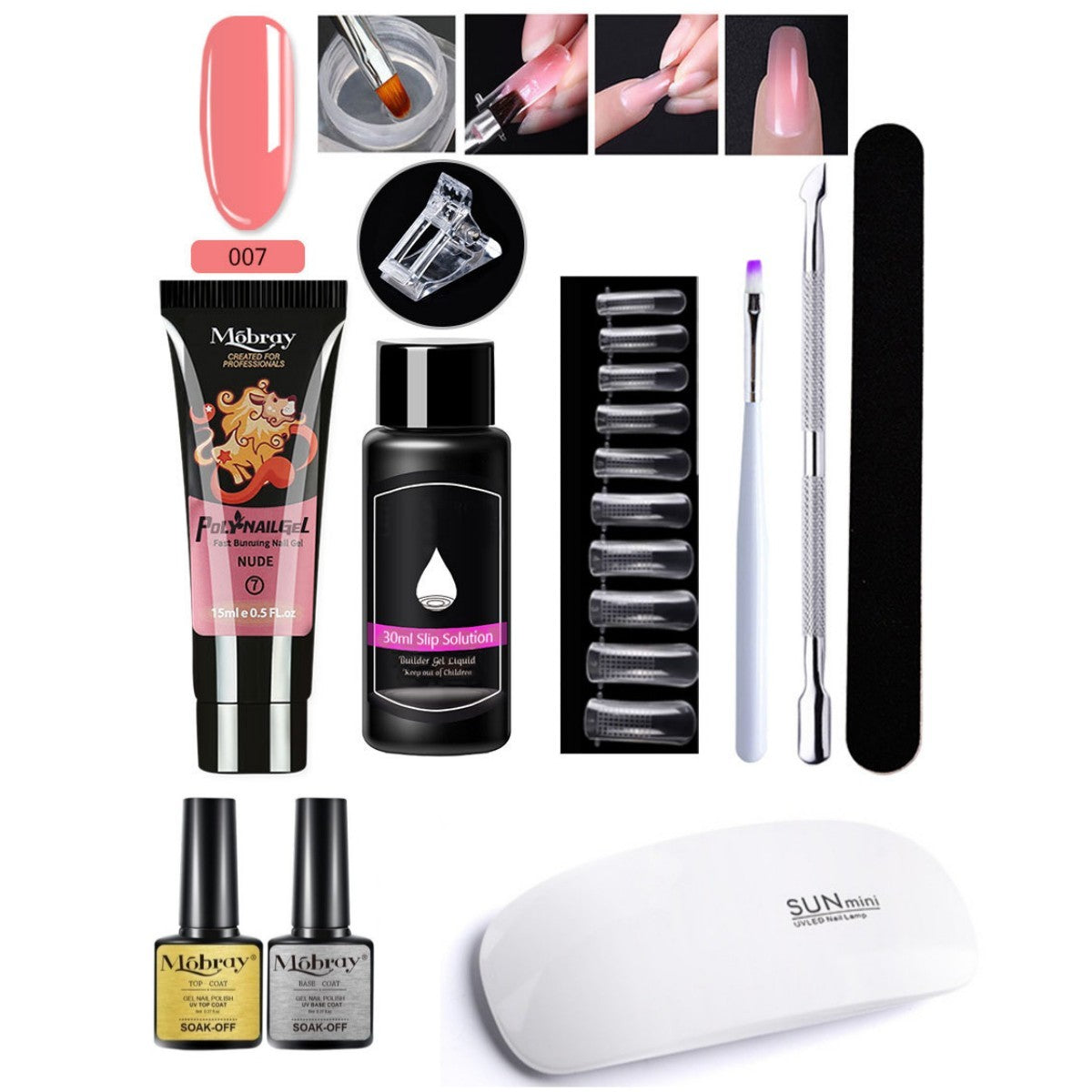 7-Piece Nail Art Crystal Extender Set - happyshop365247