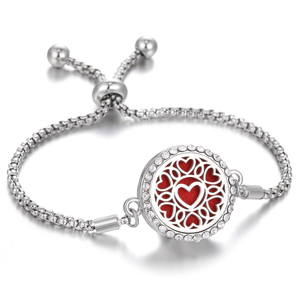 2024 New Kaleidoscope Aromatherapy Bracelet Perfume Essential Oil Diffuser Locket Bracelet Charms Women Aroma Diffuser Jewelry - happyshop365247