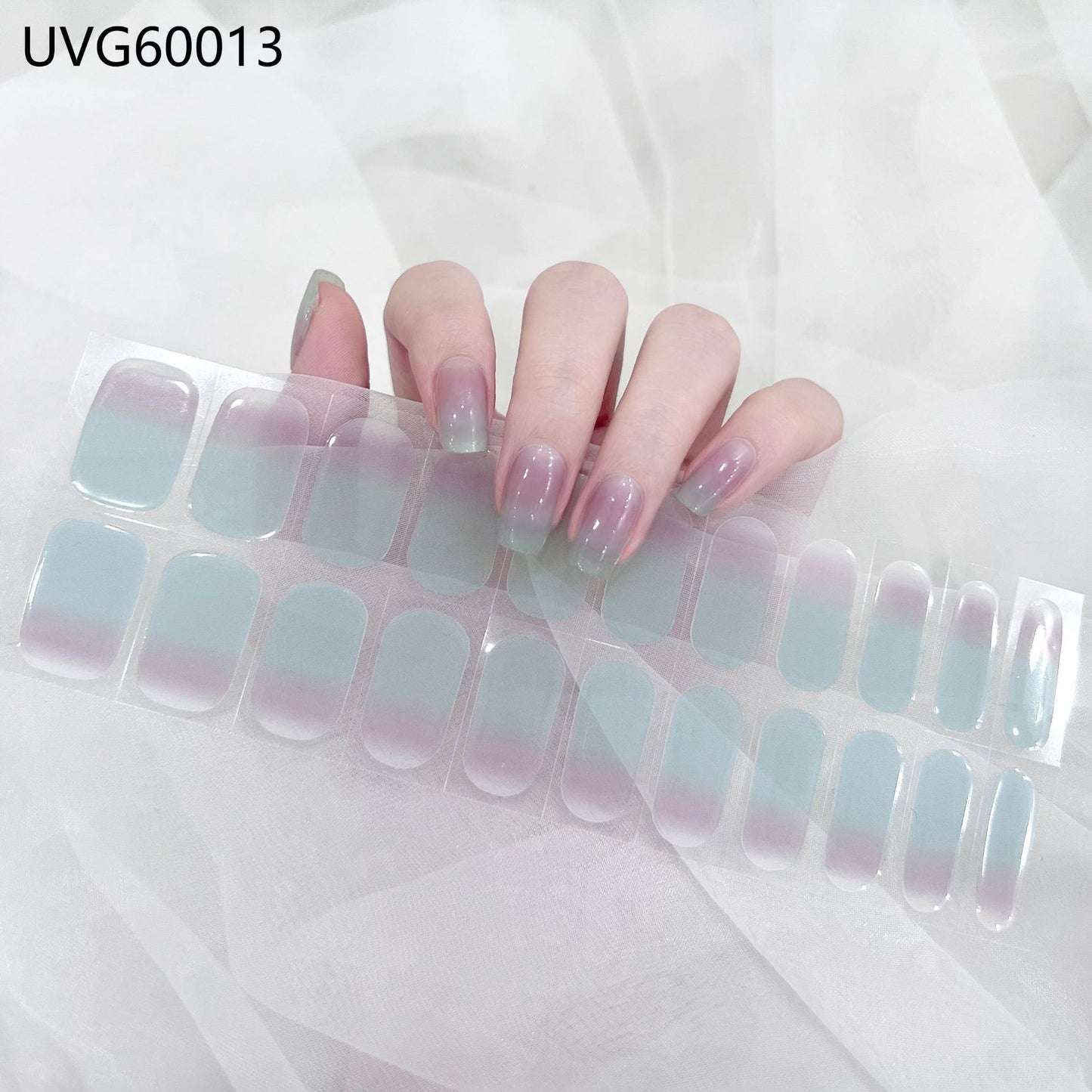 Blush Nail Stickers Uv Semi-baked Gel - happyshop365247