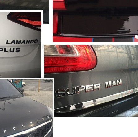Car 3D Bumper Stickers English Letters
