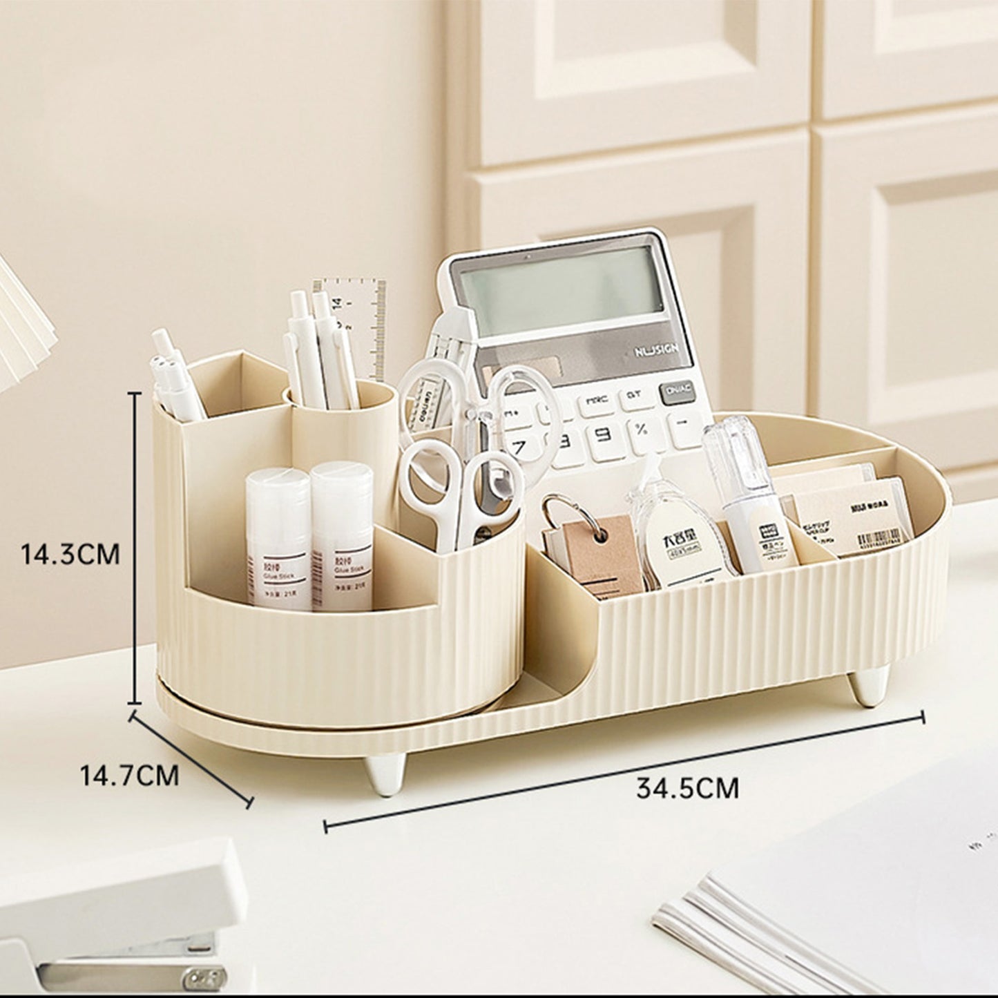 Makeup Organizer Countertop Rotating Makeup Organizer For Vanity Large Capacity Cosmetic Display Case With Makeup Brush Holder Cosmetic Organizer Countertop - happyshop365247