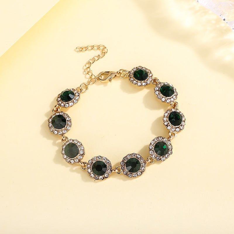 Stylish Zircon-studded Diamond Bracelet For Women