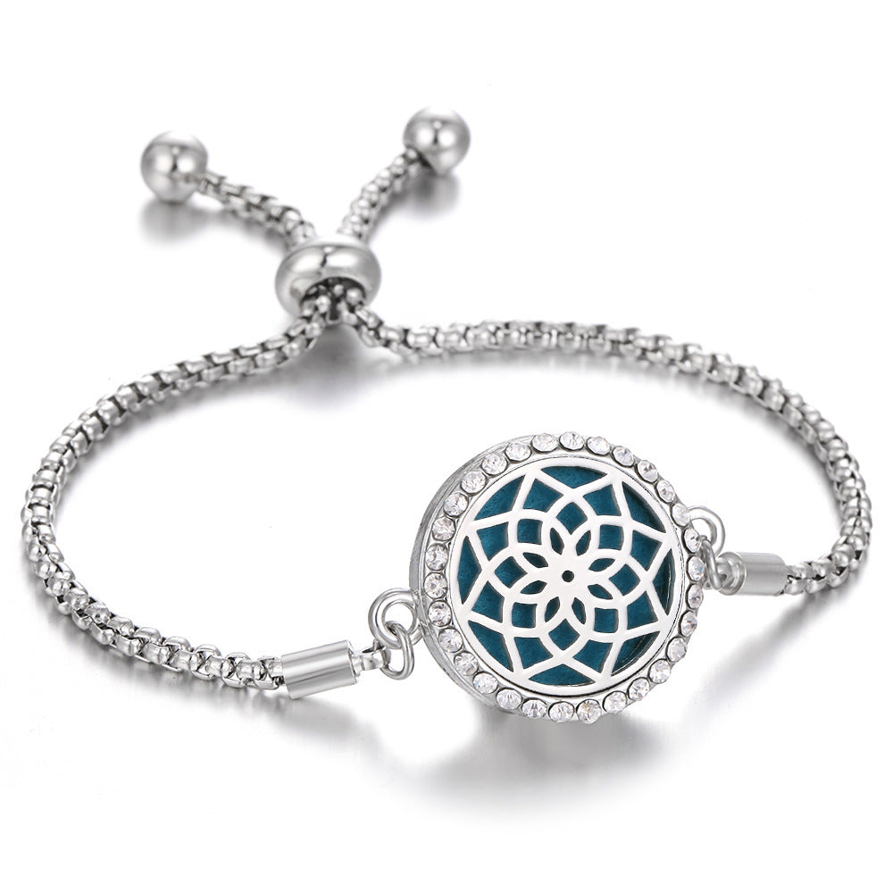 2024 New Kaleidoscope Aromatherapy Bracelet Perfume Essential Oil Diffuser Locket Bracelet Charms Women Aroma Diffuser Jewelry - happyshop365247