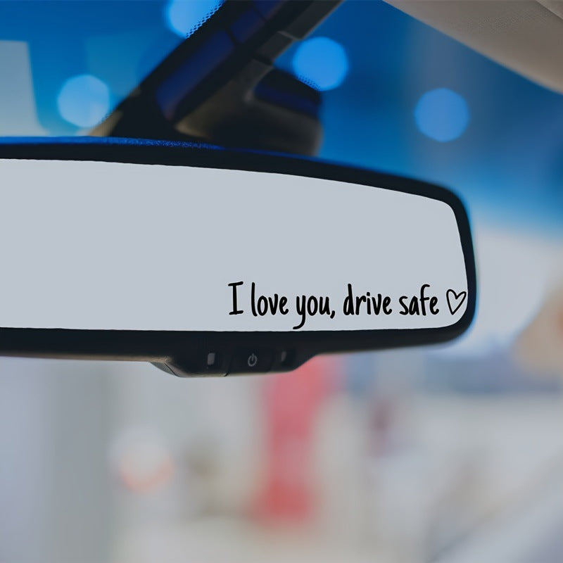 Safe Driving Waterproof Vinyl Bumper Stickers Car Universal Rearview Mirror Decorative Sticker