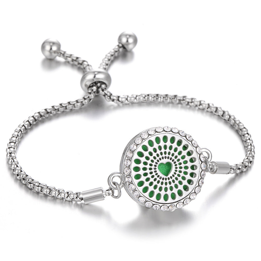 2024 New Kaleidoscope Aromatherapy Bracelet Perfume Essential Oil Diffuser Locket Bracelet Charms Women Aroma Diffuser Jewelry - happyshop365247