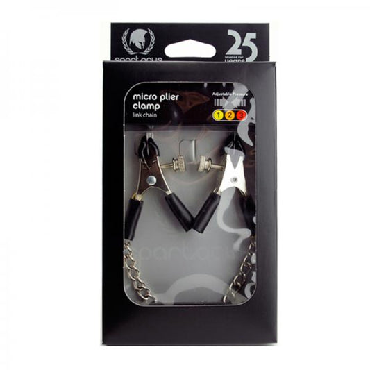 Spartacus Adjustable Nipple Clamps With Curved Chain - happyshop365247