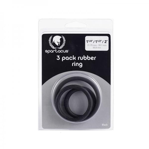 Spartacus Rubber Cock Ring (set Of 3) - happyshop365247
