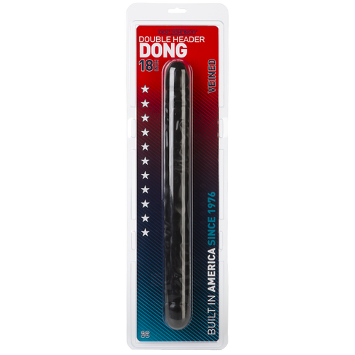 Double Header Veined Dong 18 Inch Black