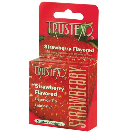 Trustex Flavored Condoms Strawberry 3 Pack - happyshop365247
