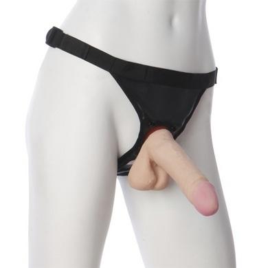 Vac-U-Lock 7in Ultraskyn Dildo with Ultra Harness - Beige - happyshop365247
